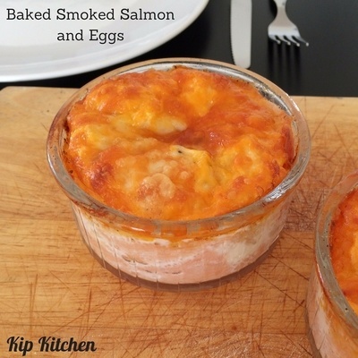 Baked Smoked Salmon and Eggs | kipkitchen.com